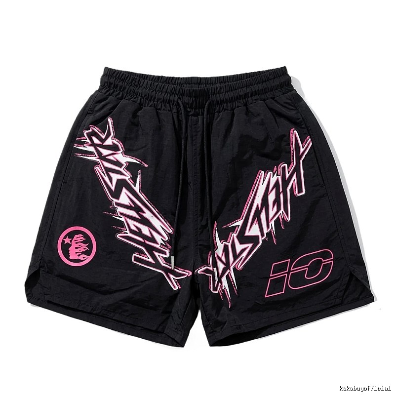 Hellstar trendy and cool style black shorts