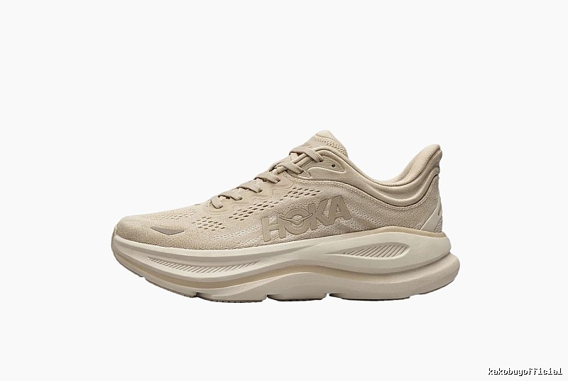 HOKA trendy brand beige sports shoes