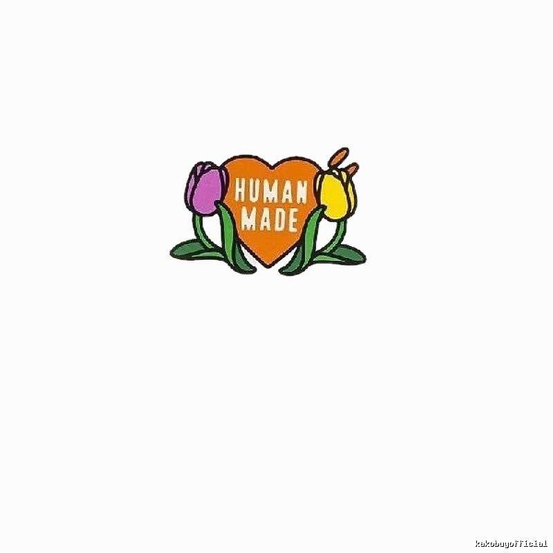HUMAN MADE Heart Tulip Japanese Streetwear Off-white T-shirt