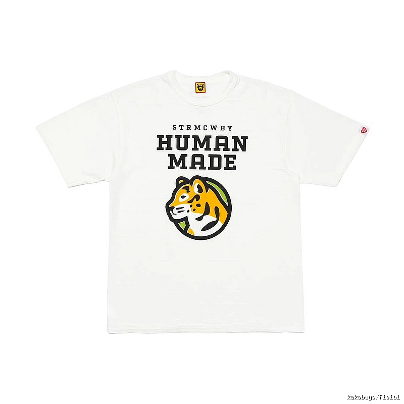 HUMAN MADE Tiger Head Print Japanese Streetwear White T-Shirt