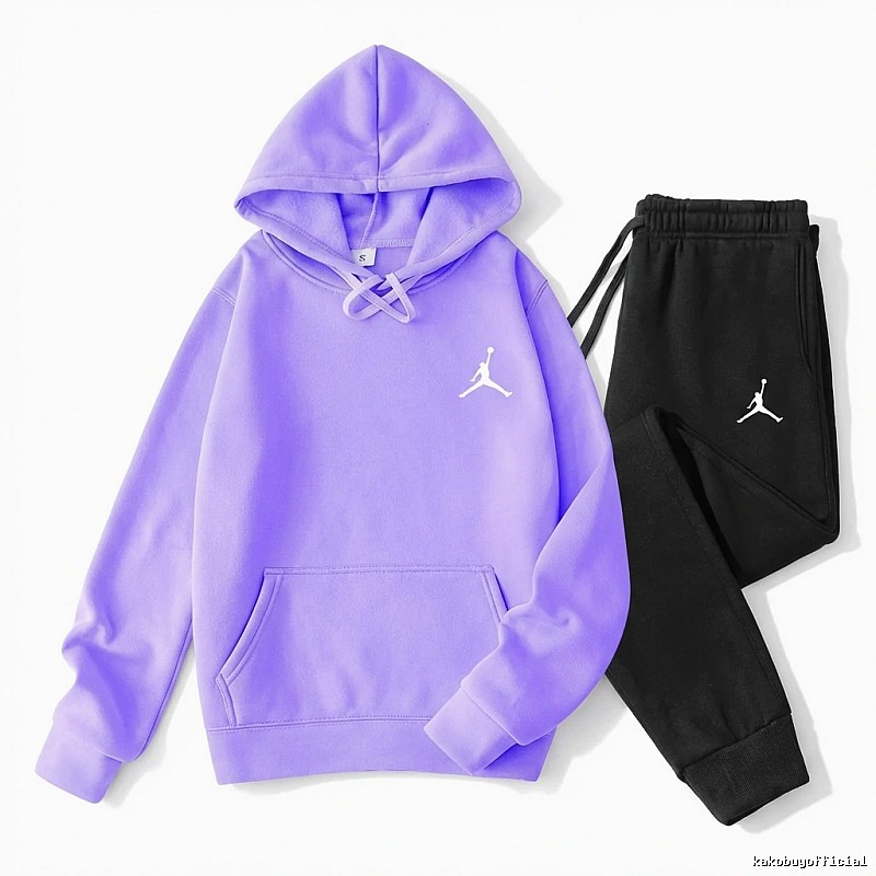 Jordan sports style purple and black suit