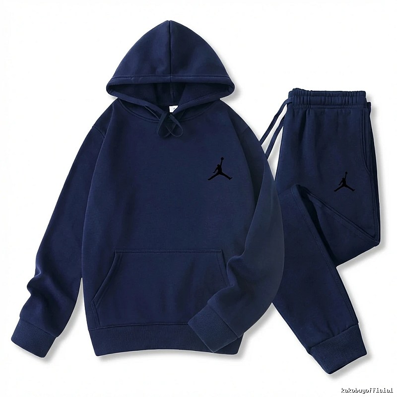 Jordan sporty style navy blue suit