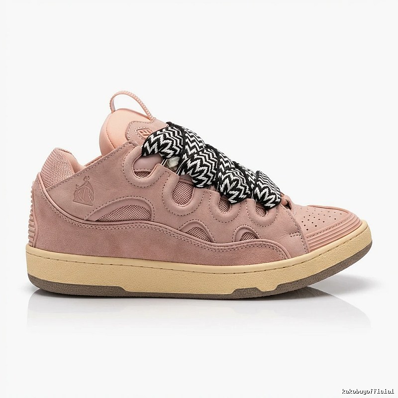 LANVIN retro-style pink and white casual shoes