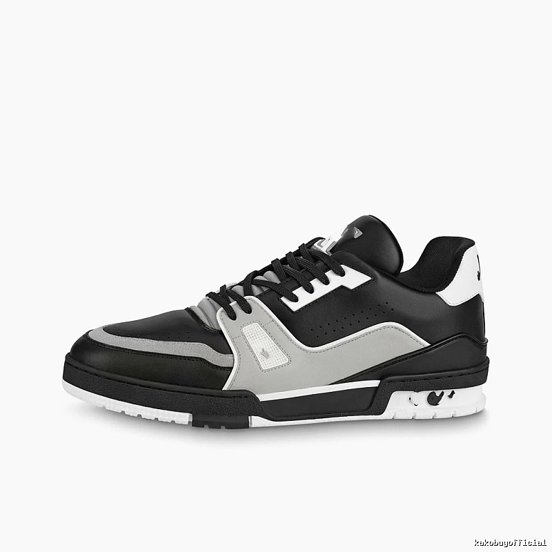 Louis Vuitton black, white and grey sporty style sneakers
