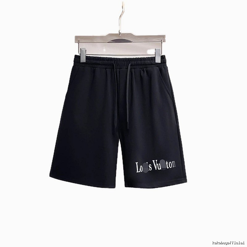 Louis Vuitton Casual Black Lettered Shorts