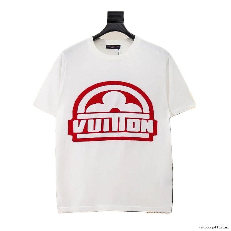 Louis Vuitton classic red and white trendy brand T-shirt