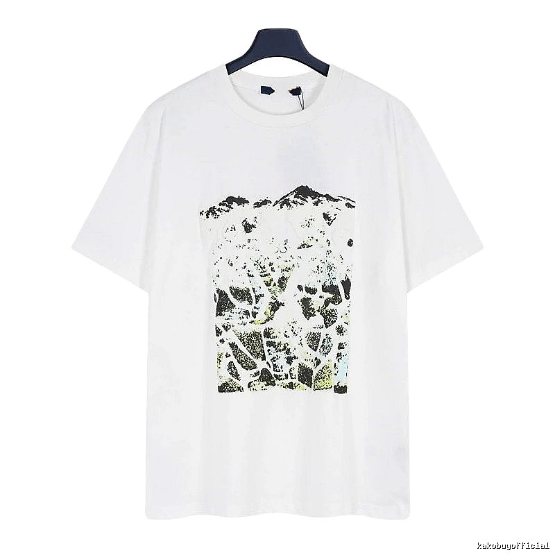 Louis Vuitton Monogram Landscape Casual Style White T-Shirt