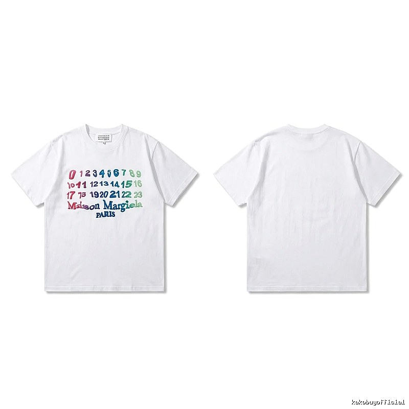 Maison Margiela digital-style white T-shirt