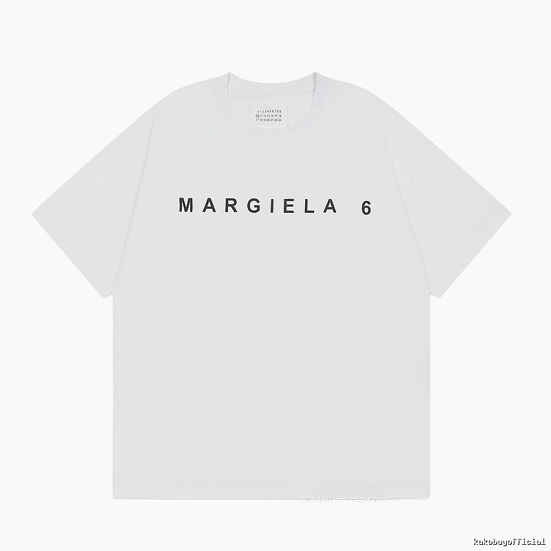 Maison Margiela MM6 Minimalist Style White Short Sleeve T-shirt
