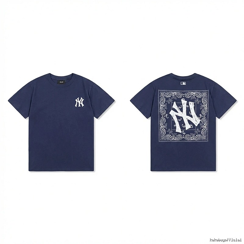 MLB Printed Trendy Style Navy Blue T-shirt