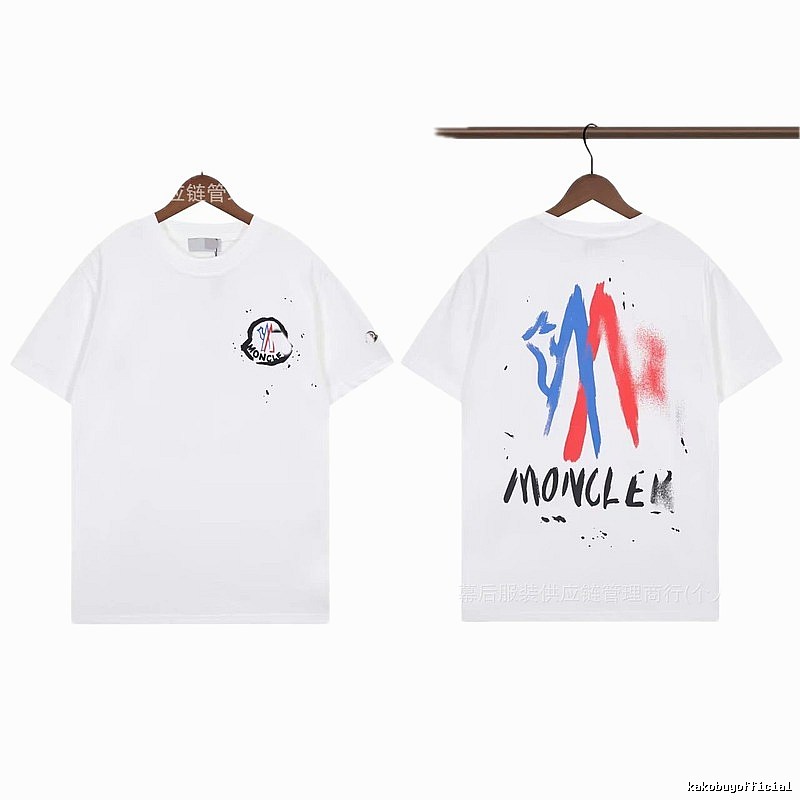 Moncler Graffiti Street Style White Short-sleeve T-shirt