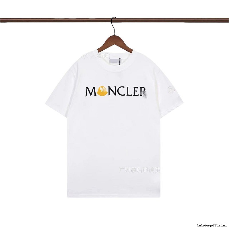 Moncler Printed Casual White Short-sleeve T-shirt