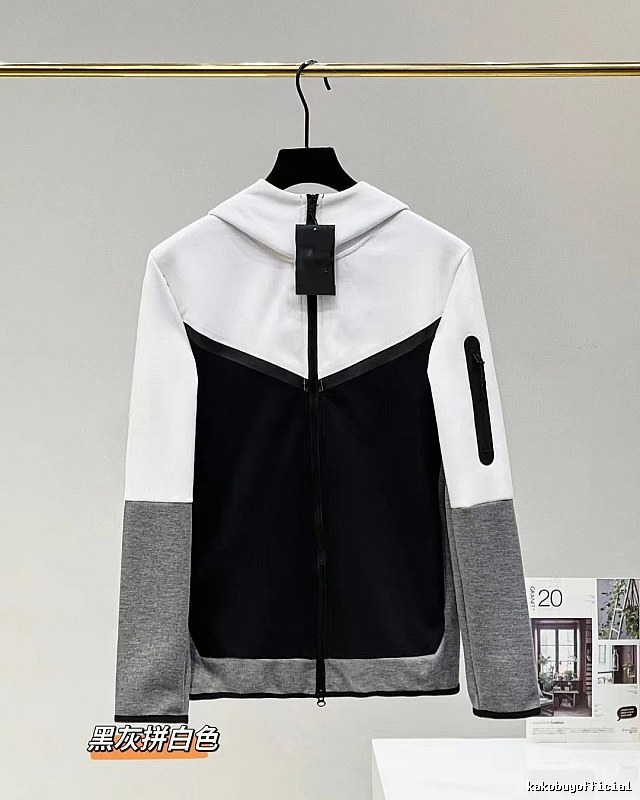 Monogram White zip hoodie White Full Zip for Layered Styling