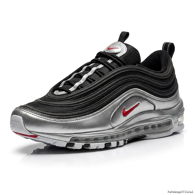 Nike Air Max 97 Silver and Black Retro Sports Shoes