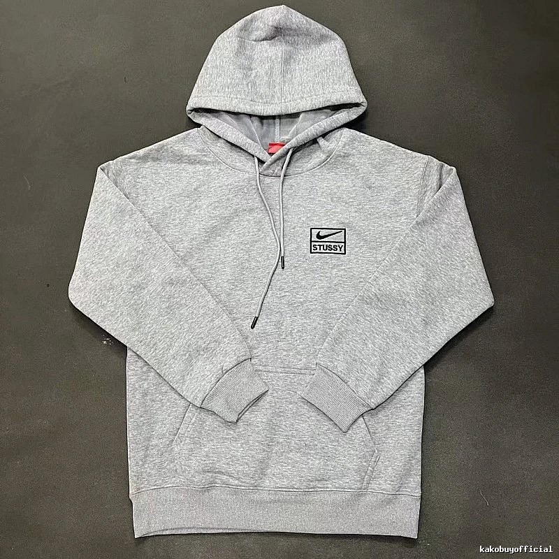 Nike Gray Zip Hoodie Clean Colorway Swoosh