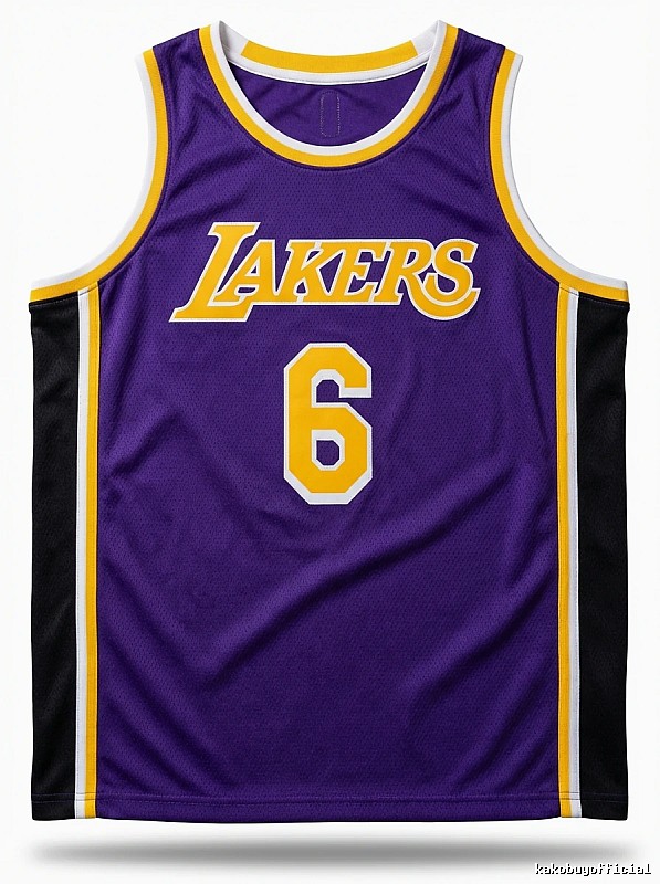 Nike LeBron James purple and gold Lakers jersey