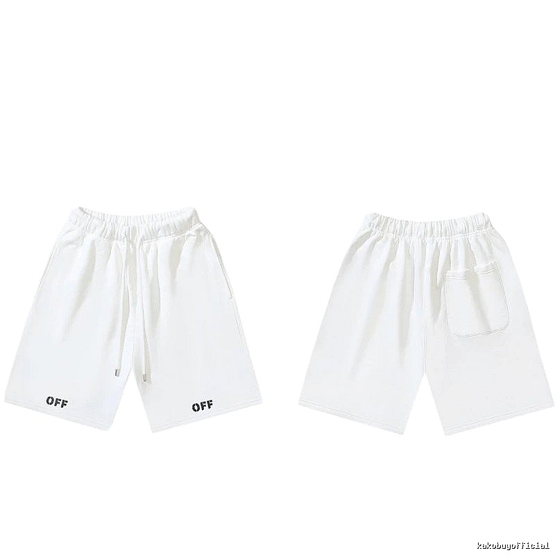 Off-White 017 simple white shorts