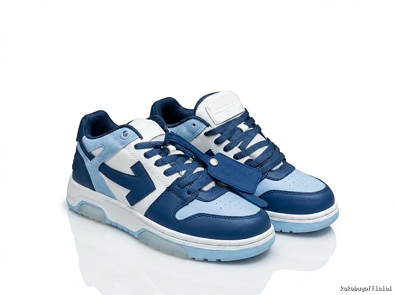 Off-White blue and white color-blocking casual shoes