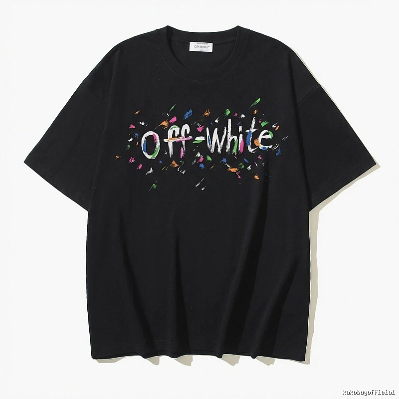 Off-White Graffiti Style Black T-shirt