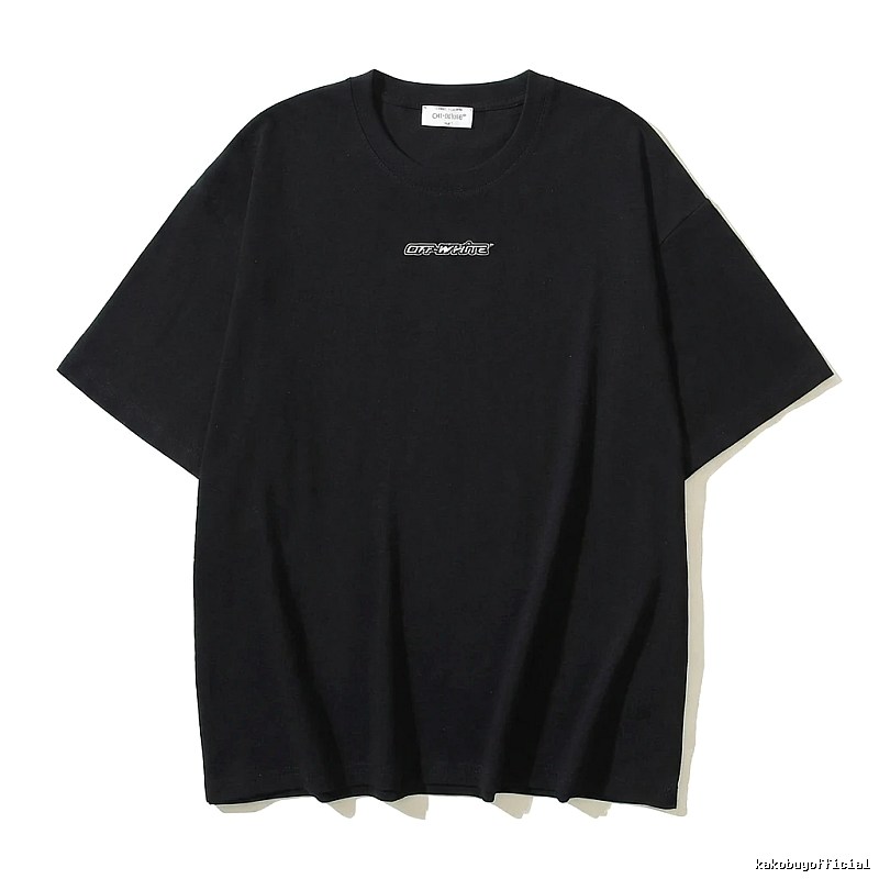 Off-White minimalist style black T-shirt