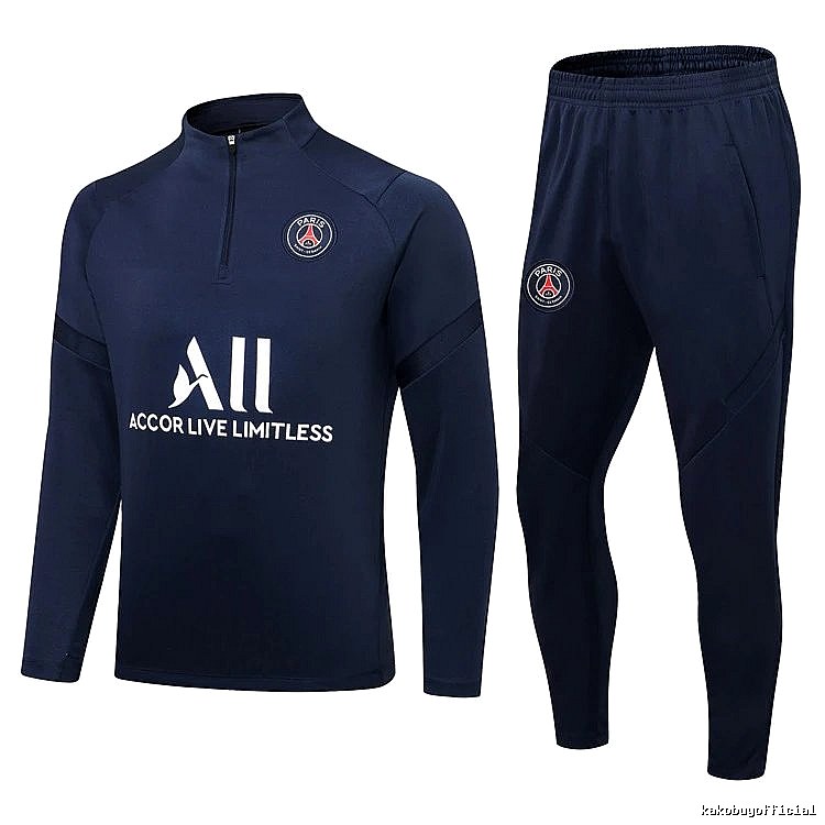 Paris Saint-Germain 2021-22 Royal Blue Training Tracksuit Set Gift Ready