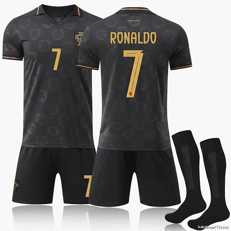 Portuguese Cristiano Ronaldo series black jersey