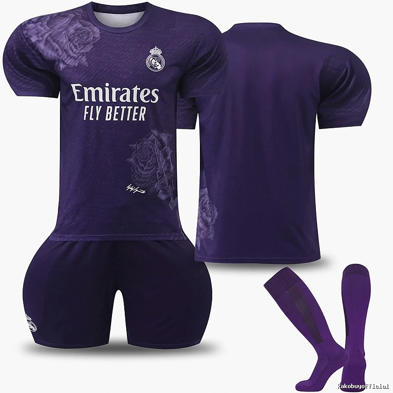 Real Madrid rose purple football uniform set
