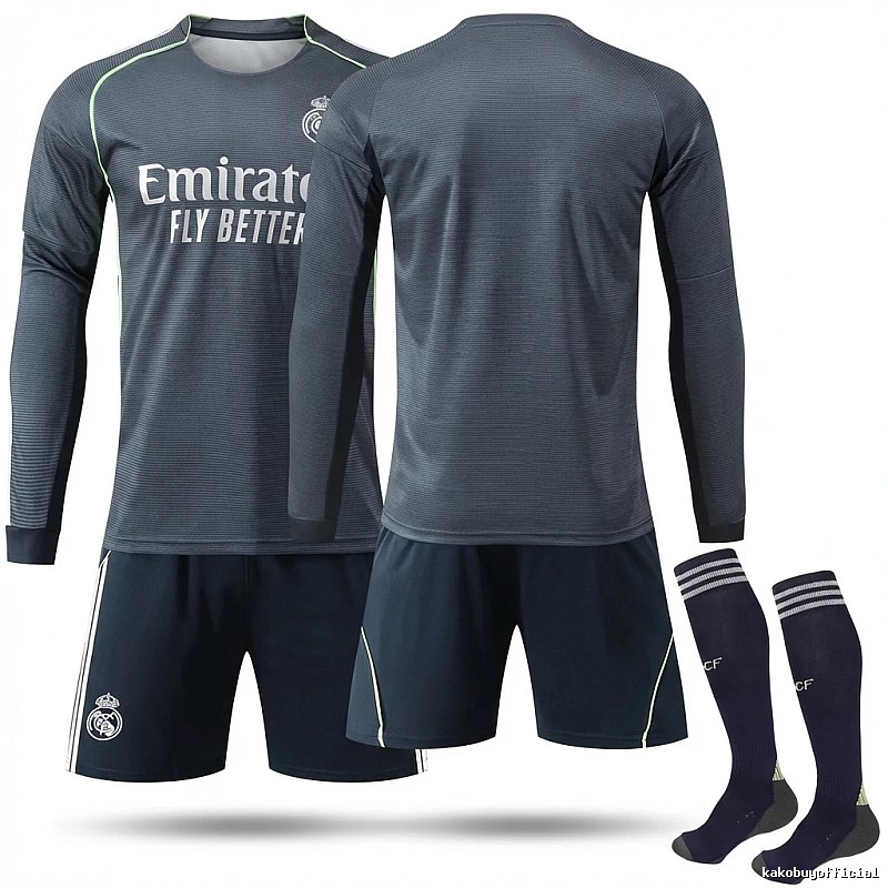 Real Madrid sporty gray suit