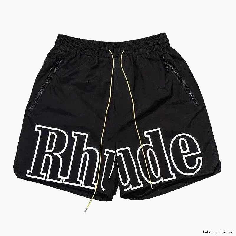 RHUDE Alphabet Wind Black Shorts