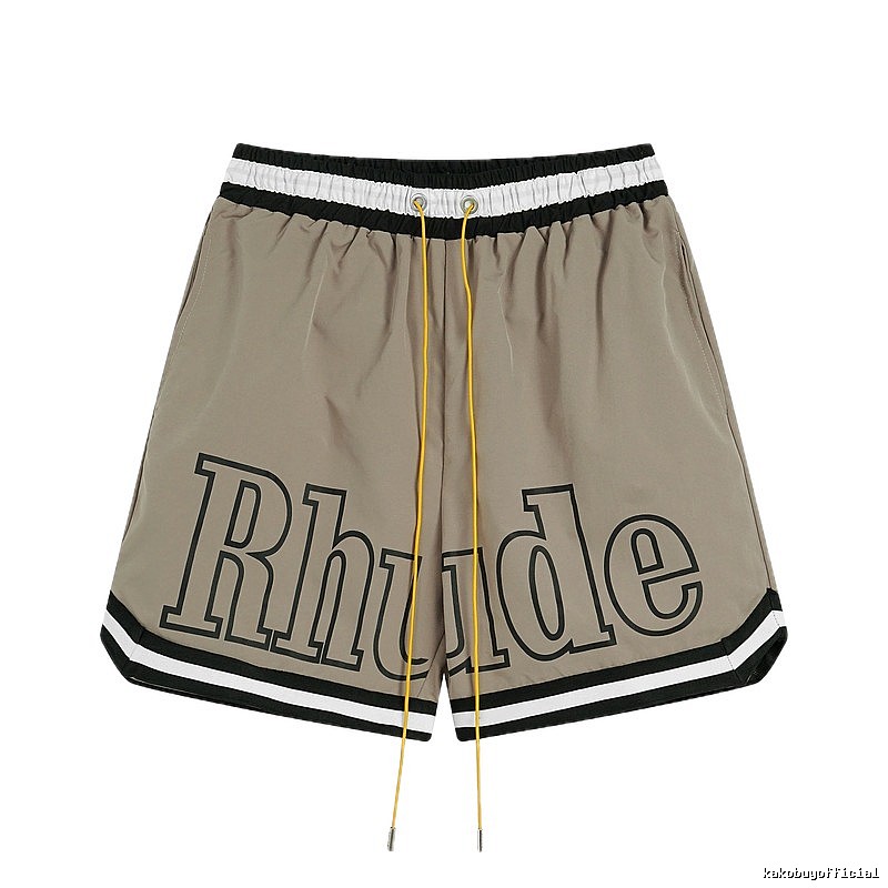 RHUDE sporty khaki shorts