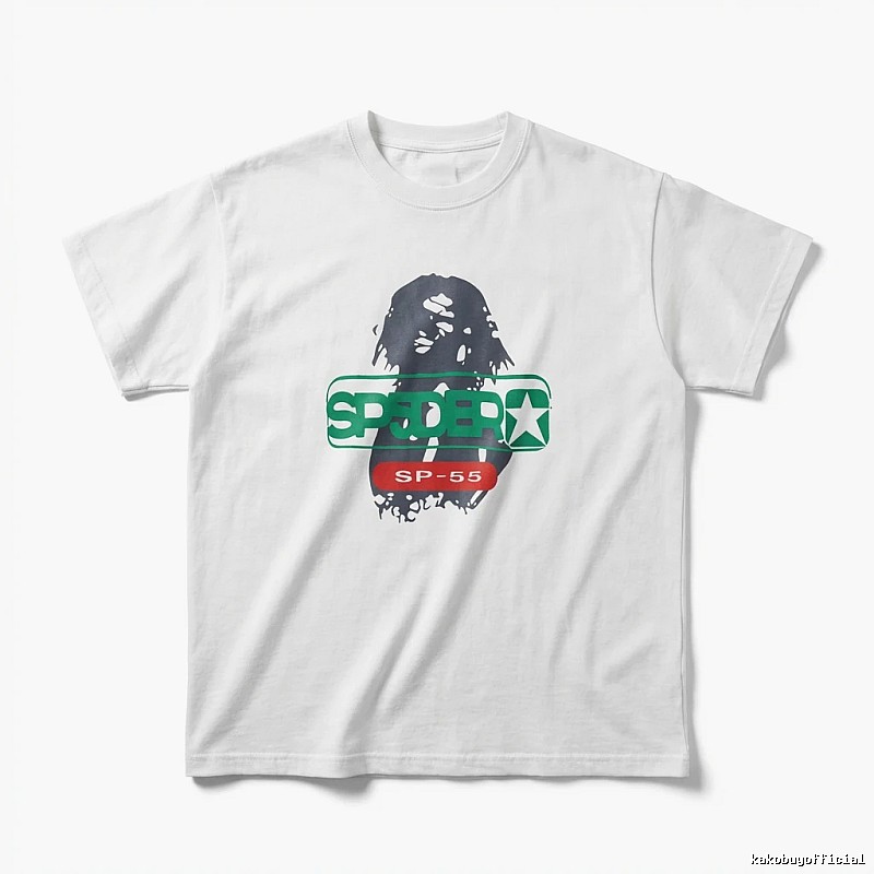 Sp5der Portrait Print Short-sleeved White T-shirt
