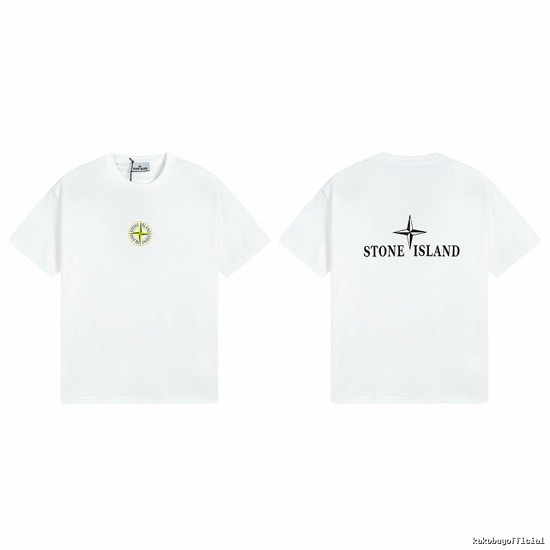 Stone Island Compass Series Street Style White T-Shirt