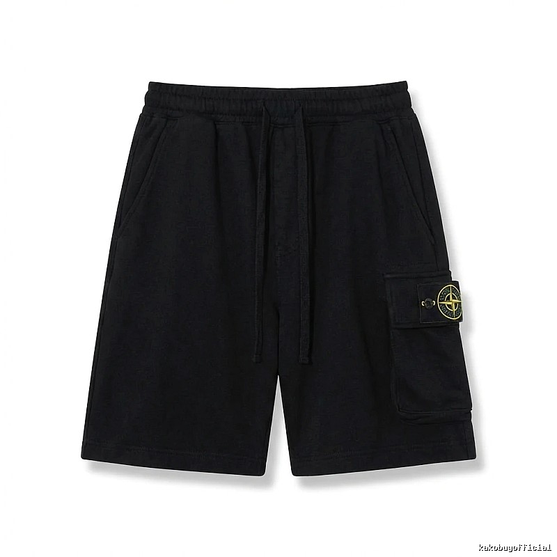 Stone Island work - style black shorts