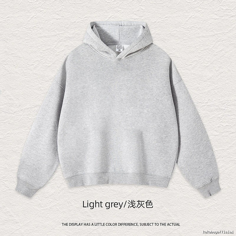 Streetwear Blank pullover hoodie Black Minimal A with Logo Accent