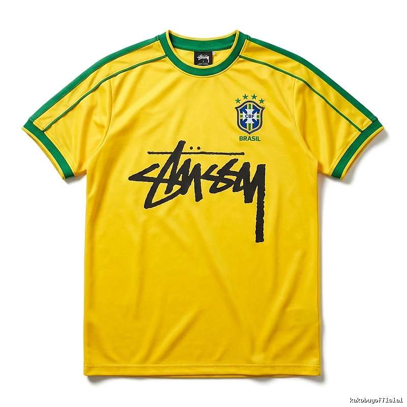 Stussy Brazil Team Style Yellow T-shirt