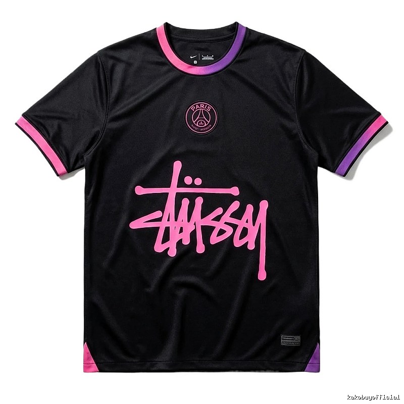 Stussy Co-branded Graffiti-style Black T-shirt