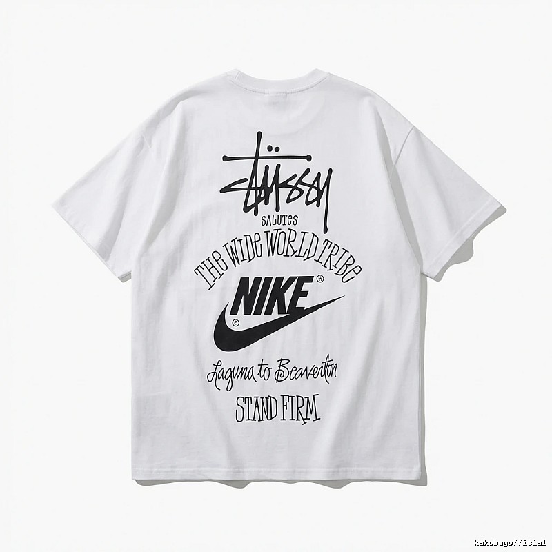 Stussy Co-branded Simple White T-shirt
