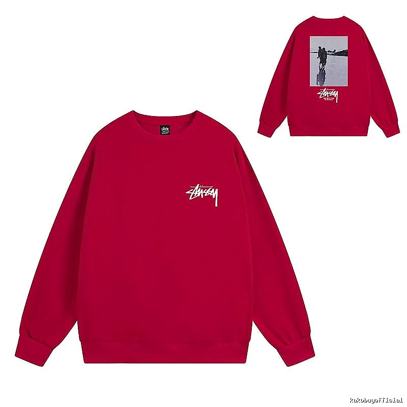 Stussy Red Style 537 Graphic SweatShirt Commuter Look
