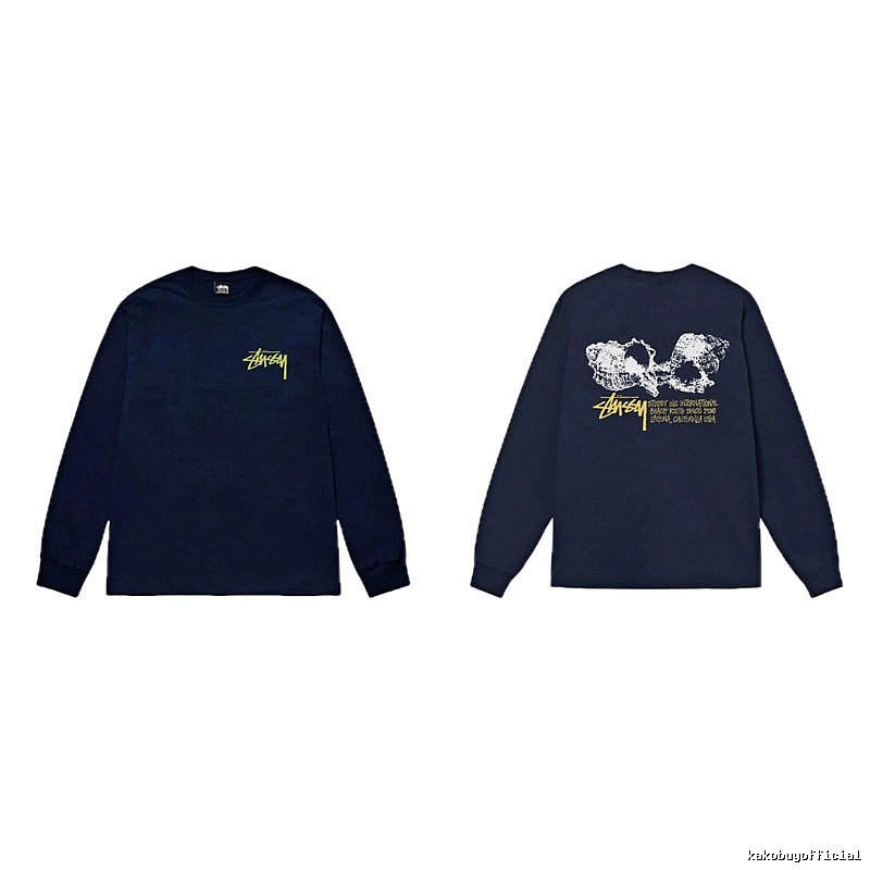 Stussy Skull Print Dark Style Long-sleeve