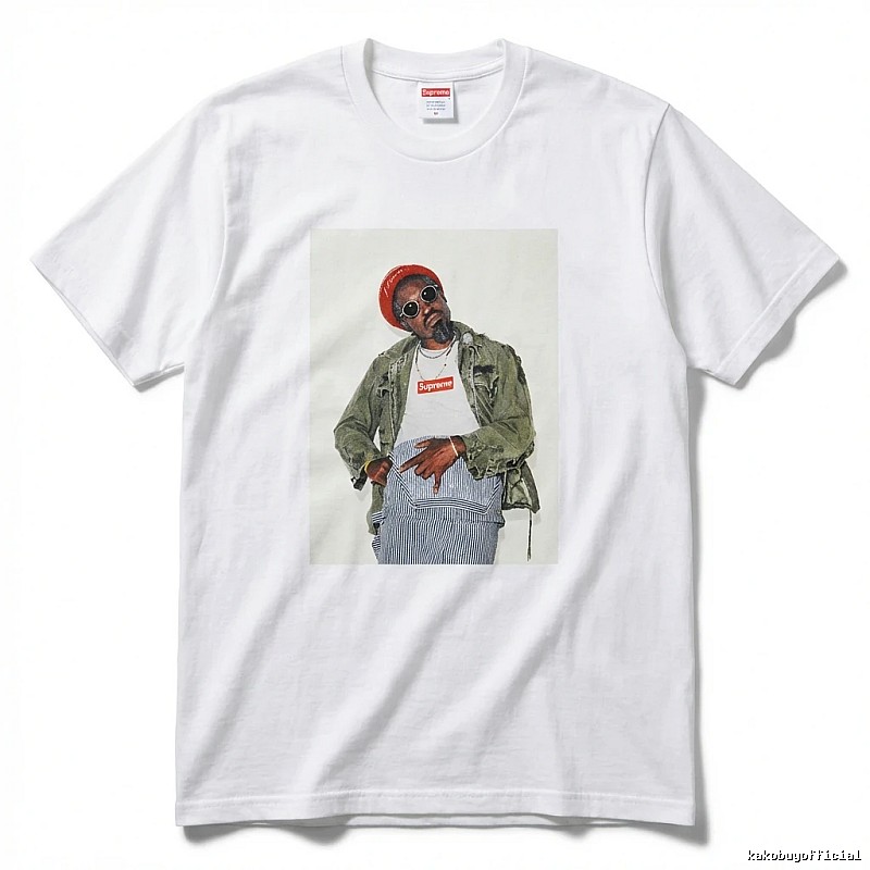 Supreme character print style white T-shirt
