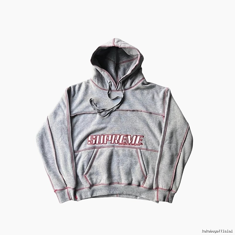 Supreme classic grey hoodie