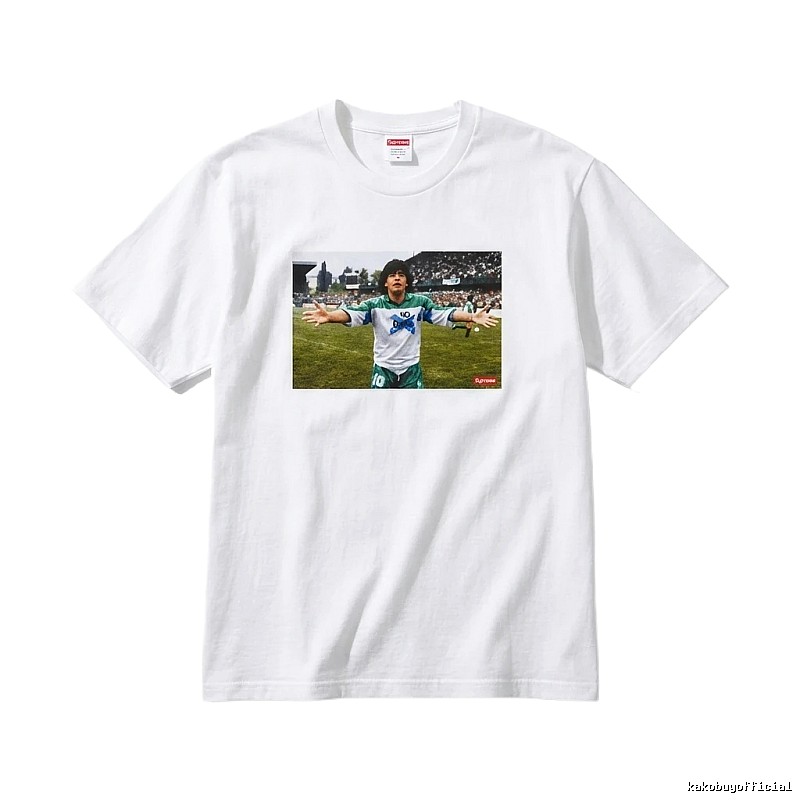 Supreme Maradona-style white T-shirt