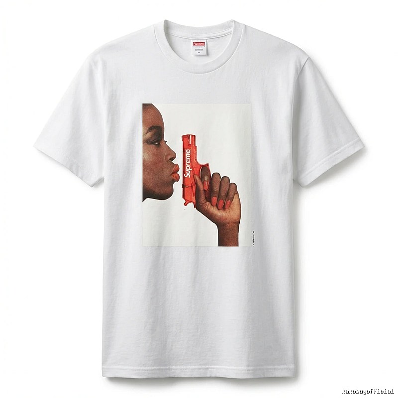 Supreme Pistol Print White T-shirt