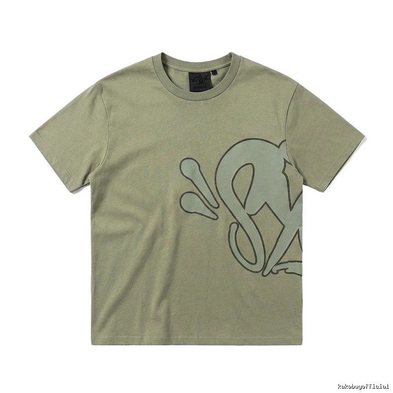 SynaWorld Graffiti Style Khaki T-shirt
