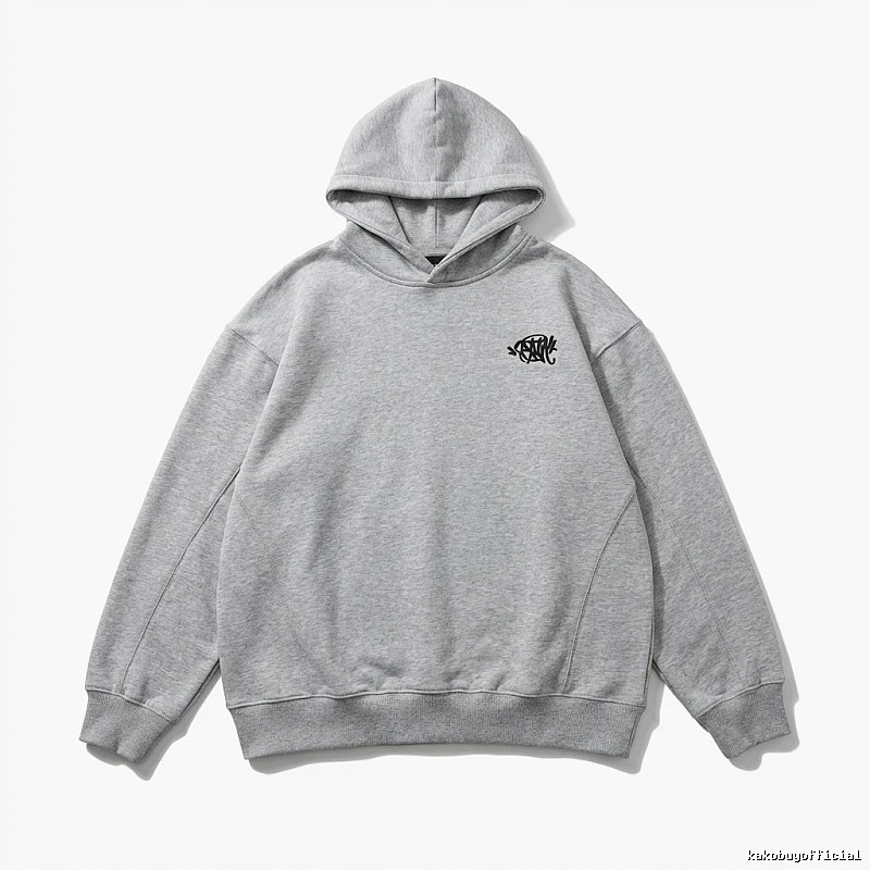 SynaWorld Simple Style Light Gray Hoodie
