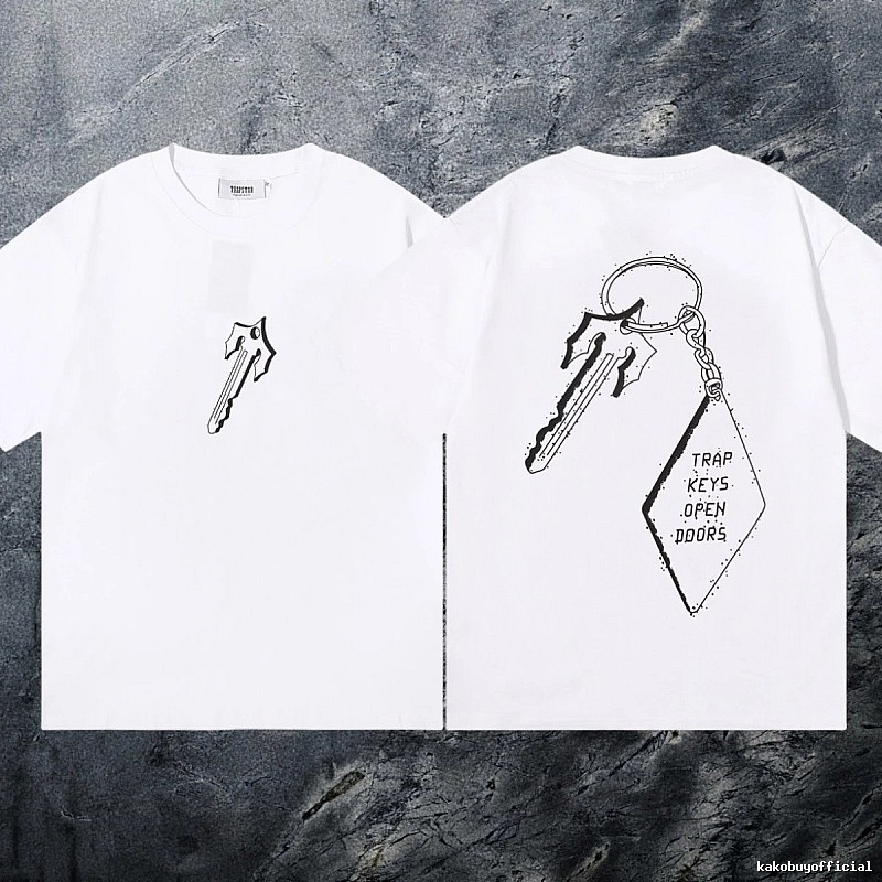 Trapstar Casual Keys graphic T-shirt Black White Key for Streetwear Looks