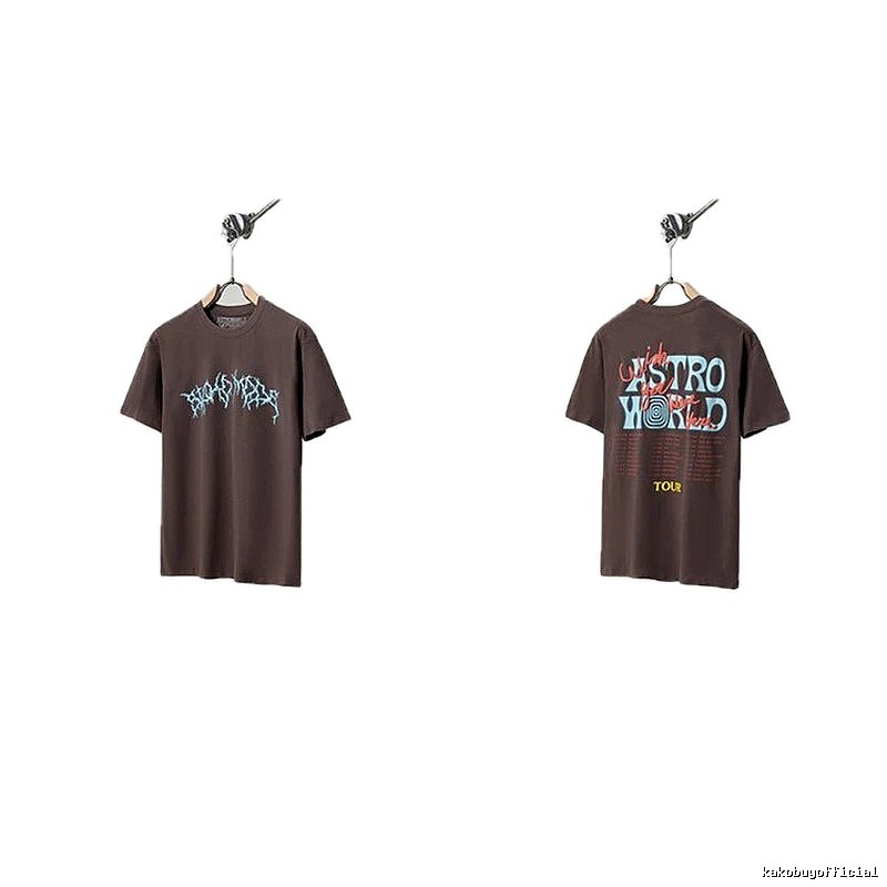Travis Scott Astroworld Street Style Dark Brown T-Shirt