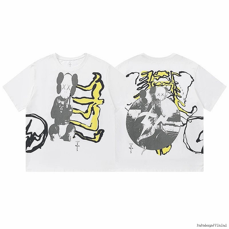 Travis Scott Patterned Graphic T-shirt Brown Travis Scott with Polished Detail