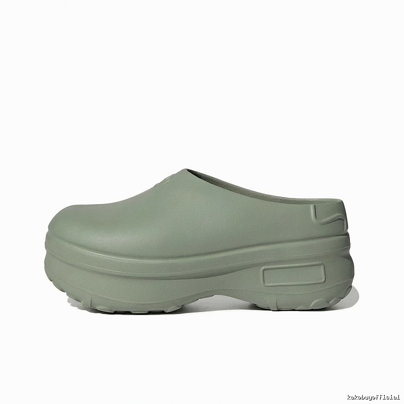 Yeezy Thick-soled Casual Style Grey-green Slippers